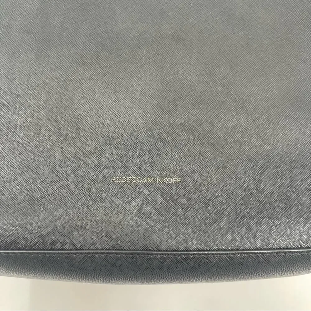 REBECCA MINKOFF Purse Monroe Tote Shoulder Bag Satchel Leather Gold Hardware